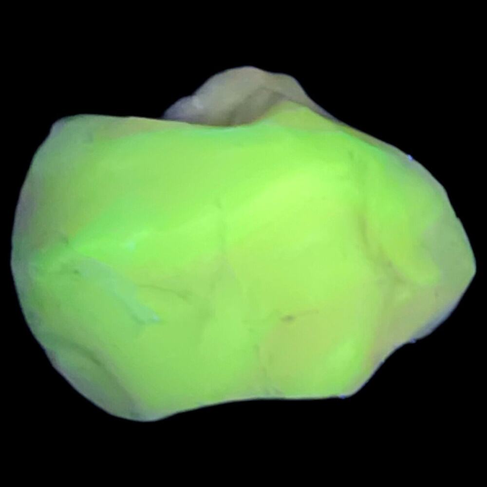 Custard Cream Swirl‎ Art Glass Cullet Glowing Manganese Slag Glass #5GX23
